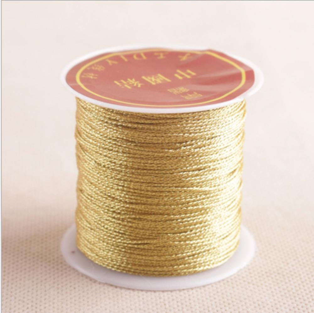 1 Roll Sewing Machine Threads Gold/Silver Durable Overlocking Polyester Cross Stitch Strong Threads for Sewing Supplies