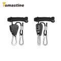 1Pair Adjustable 1/8inch Lanyard Hanging For Tent Fan Grow Plant Lamp Pulley Rope Ratchet Hanger Pulley Lifting Pulley Hook