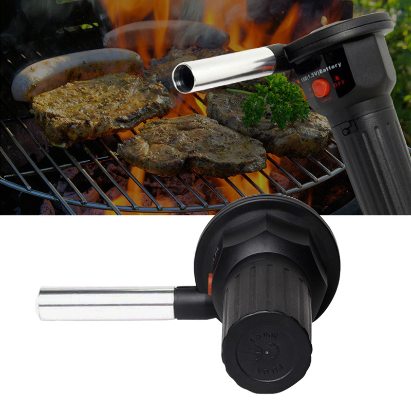 Electric BBQ Fan Air Blower Help Burning Picnic Cooking Lighters Barbecue Tools TUE88