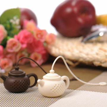 Teapot-Shape Tea Infuser Strainer Silicone Tea Bag Leaf Filter Diffuser Colador De Te Tea Tools Supplies Kitchen Accessories