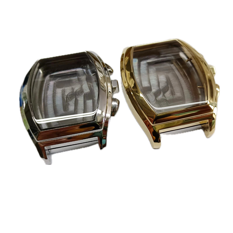 Stainless steel watch case in Tonneau
