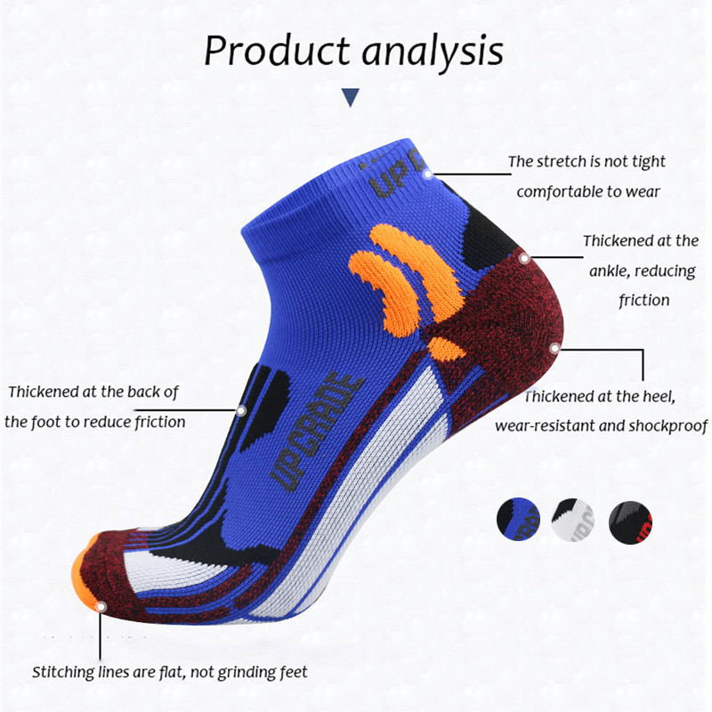 Running Socks Outdoor Sports Professional Socks Quick Drying Cycling Socks Breathable Basketball Socks Men Athletic Ankle Socks