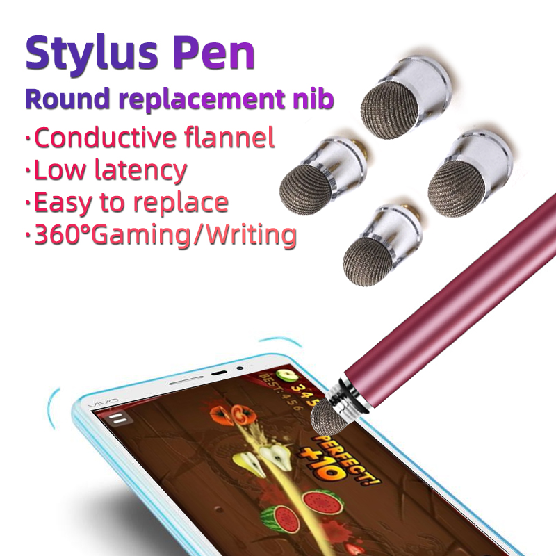 Ankndo Stylus Pen Replacement Nib Universal Capacitive Touch Pen Tip Pencil Replace Plug Phone Tablet Stylus Head Accessories