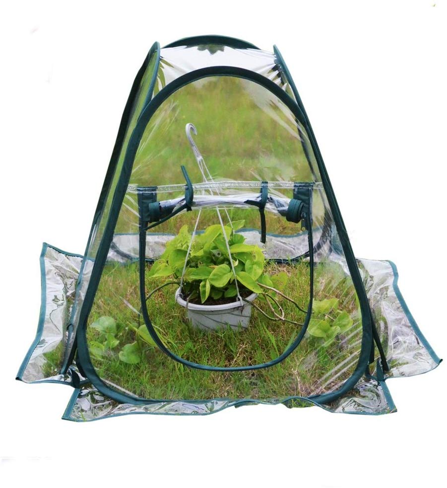 Portable Folding Mini Transparent Garden Plant Flower Cover Tent Mini Greenhouses PVC Warm Room Garden Greenhouse