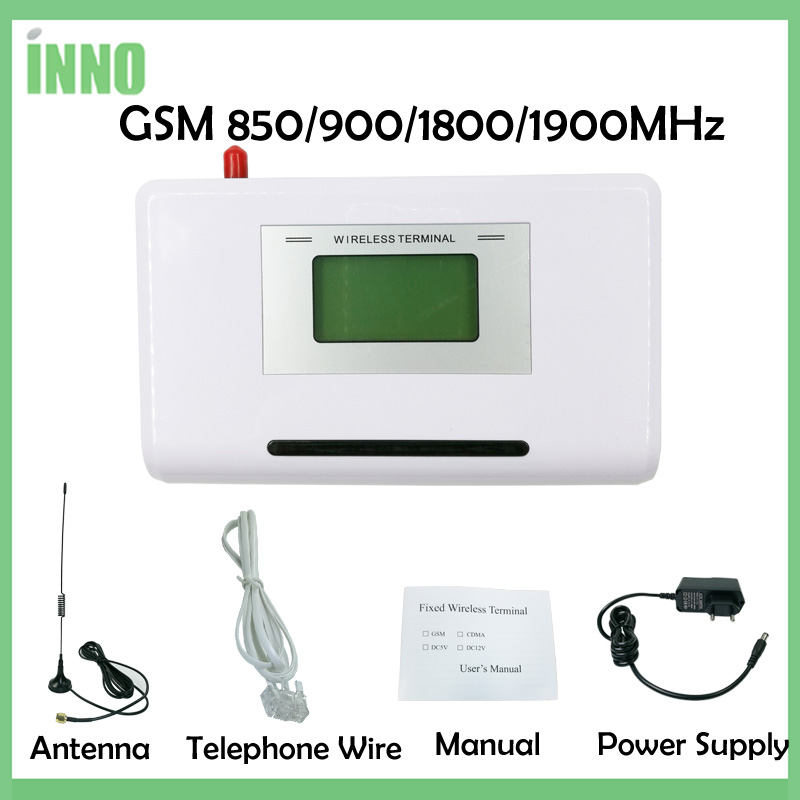 GSM 850/900/1800/1900MHZ Fixed wireless terminal with LCD display, support alarm system, PABX, clear voice,stable signal