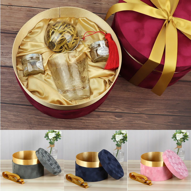 Large Velvet Round Boxes Jpg