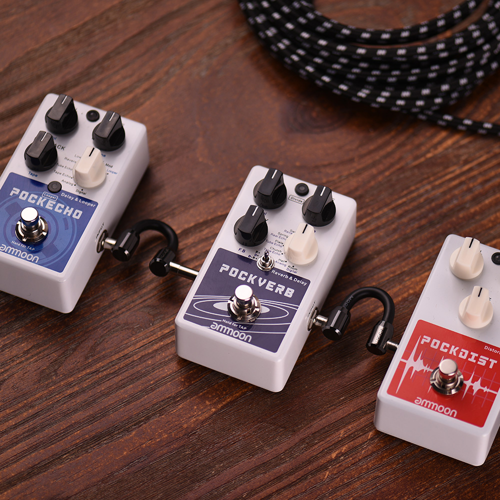 ammoon POCKECHO Delay & Looper Guitar Effect Pedal 8 Delay Effects Max. 300s Loop Time Tap Tempo Function Guitar Pedal