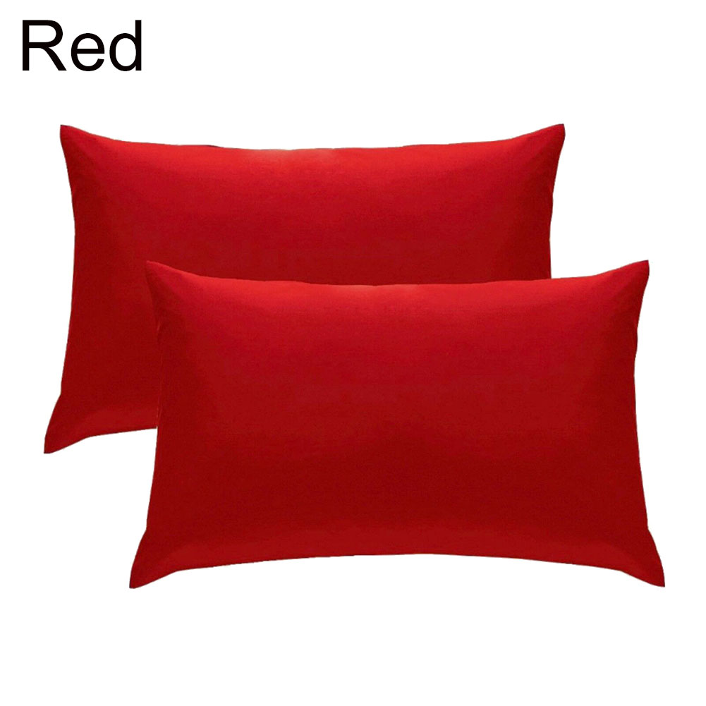 50x70cm 2Pcs Soft Solid Color Cushion Pillow Case Home Chair Supplies