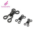 Lucia crafts 10set Silver/Black 13/16/23mm Metal Hook Buckle Collar Hook Clasp Hidden Button Clothing Accessories G1212