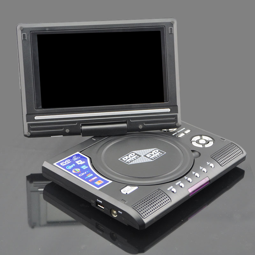 7.8 Inch Portable HD TV Home Car DVD Player VCD CD MP3 DVD Player USB Cards RCA TV Portatil Cable Game 270 Rotate LCD Screen