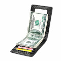 Genuine Leather Slim Wallet RFID Blocking Men Wallets Ultra Thin Front Pocket Money Clip Fashion Carbon Fiber Short Mini Purse
