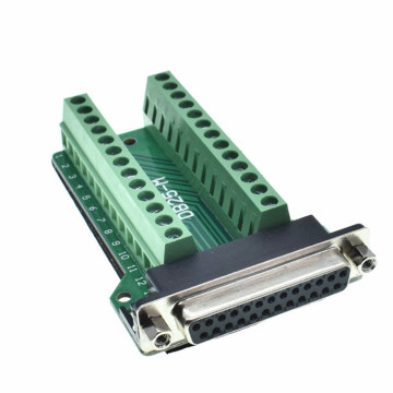 DB25 D-SUB Female/Male 25Pin Plug Breakout PCB Board 2 Row Terminals Connectors