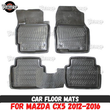 Car floor mats case for Mazda CX5 2012-2016 rubber 1 set / 4 pcs or 2 pcs accessories protect of carpet decoration