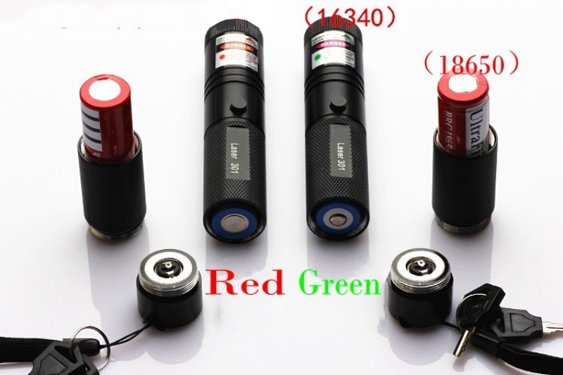 Tinhofire Laser 301 5mW 532nm Green 650nm Red Laser Pointer Pen zoomable Lazer Laser With 18650 Battery and Charger