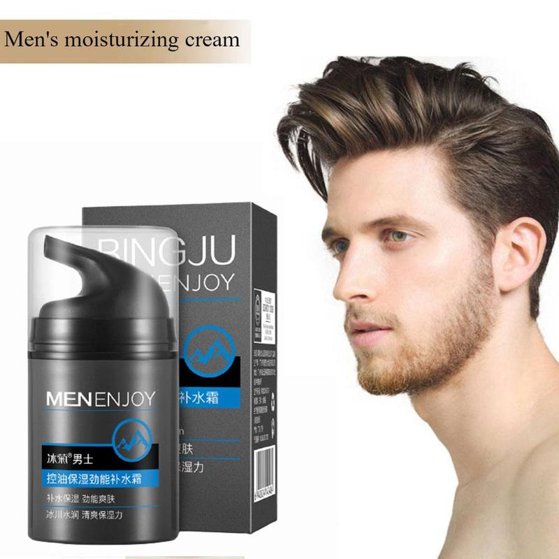 50ml Men Oil Control Face Cream Brighten Skin Moisturizing Anti Wrinkle Aging Hyaluronic Acid Skin Care Serum