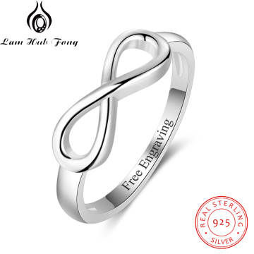 Personalized Infinity Ring 925 Sterling Silver Custom Name Wedding Gift Love Forever Ring for Women Fine JewelryLam Hub Fong