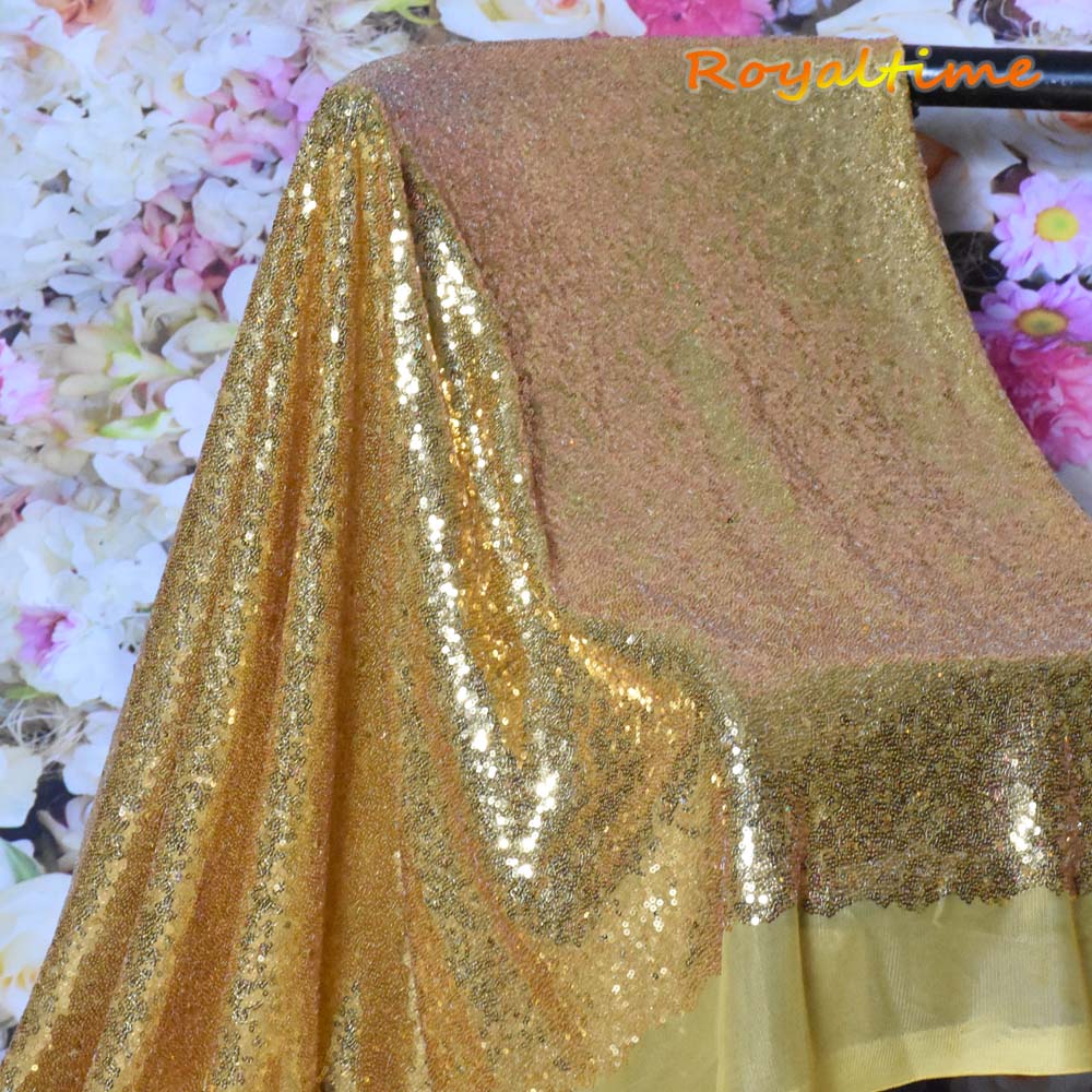 Gold Sequin Fabric 002