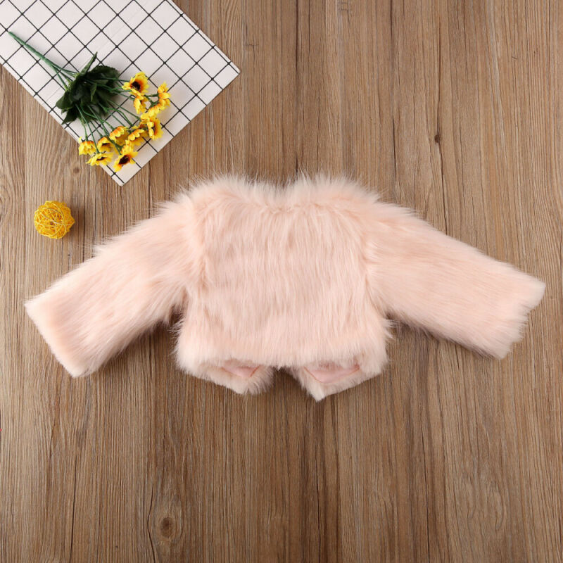 New Baby Kids Girls Faux Fur Vest Waistcoat Warm Winter Coats Tops Outwear Jacket