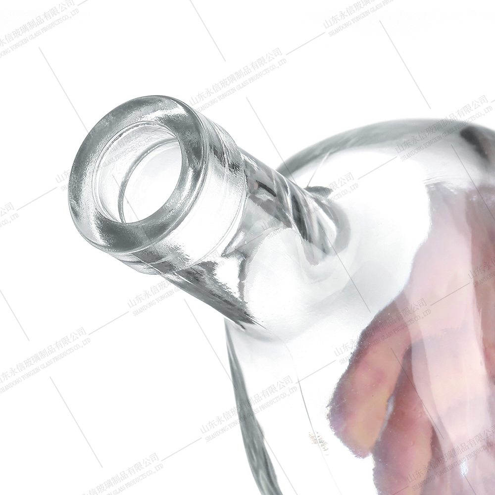 Customized Clear Square Glass Bottle customized