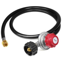 HLZS-High Pressure Propane 0-20 Psi Adjustable Regulator With 4Ft Qcc1/Type1 Hose - Fits For Propane Burner Turkey Fryer Smoke