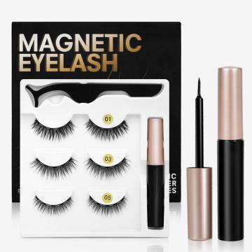 2/3 Pairs Magnetic Eyelashes Eyeliner False Eyelashes Dramatic Volume Lashes Eyelash Extension Makeup faux Eyelashes Curler