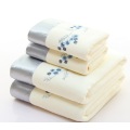 2pcs/set microfiber Elegant Embroidered towel set solid 1pc face towel and 1pc bath towel Quick Dry Towels bathroom for Adult