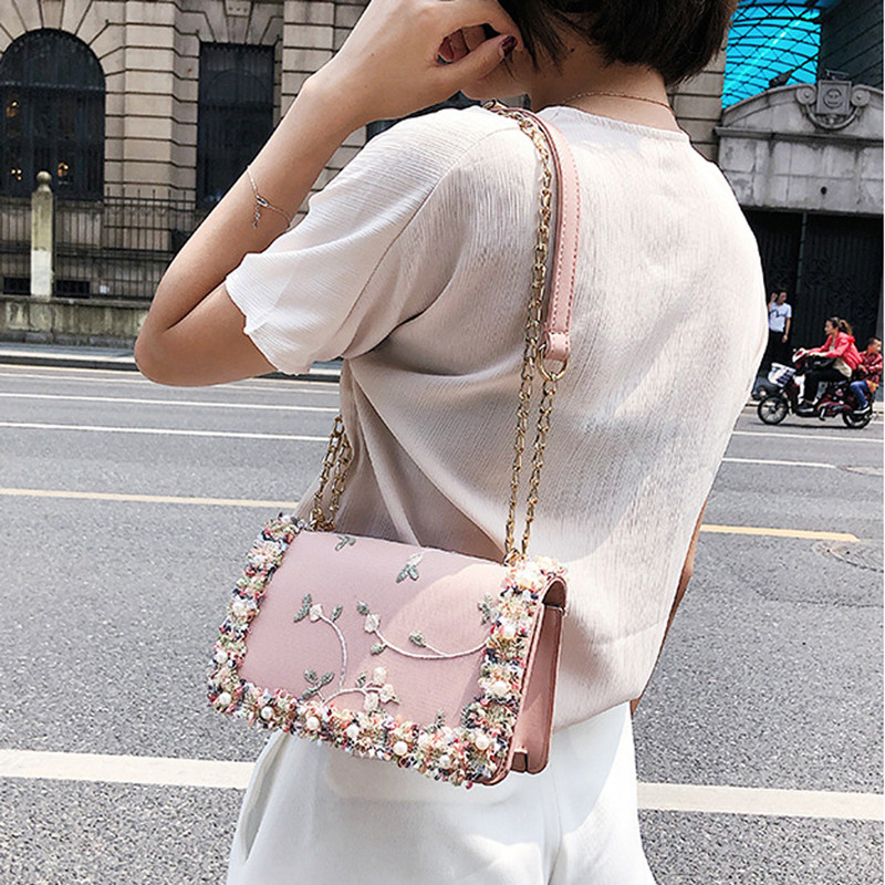 New Fashion Women Shoulder Crossbody Bags Leather Lock Flap Handbag Chain Lady Mini Messenger Bag