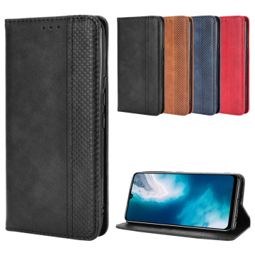 Luxury Retro Slim Leather Flip Cover For Vivo V20 SE Case 6.44