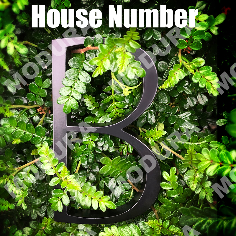 125mm Floating House Number Letters Big Modern Door Alphabet Home Outdoor 5 in.Black Numbers Address Plaque Dash Slash Sign #0-9