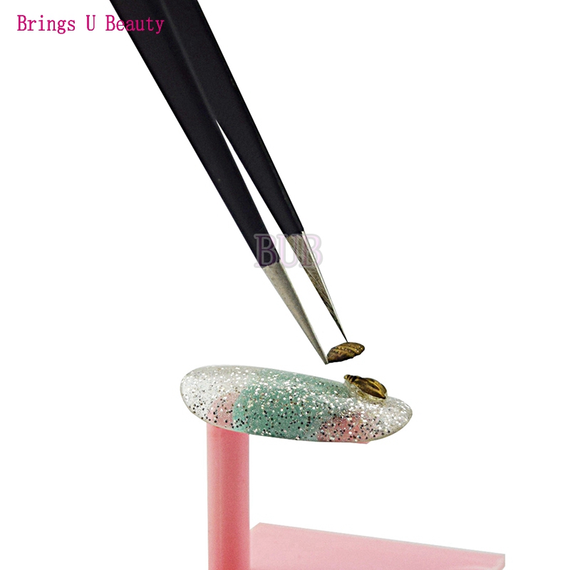 1PC Dual Use Rhinestone Tweezers and Decoration Flattened Tool for Designing Jewelry Gemstone Decoration on Nail Face Manicure