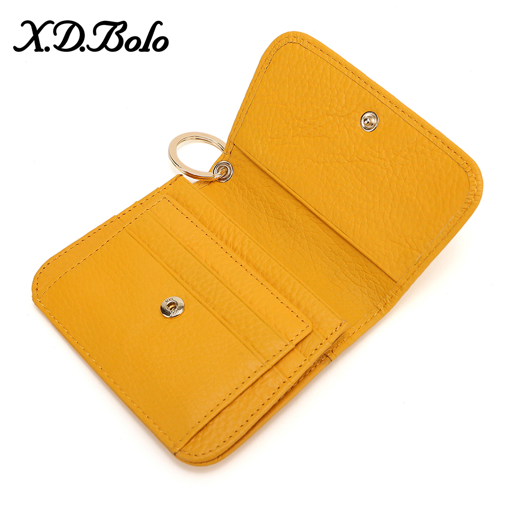 Genuine Leather Women Wallet Fashion Cute Women's Wallet Small Zipper Coin Wallet Female Short Leather Women Purse Card Wallet