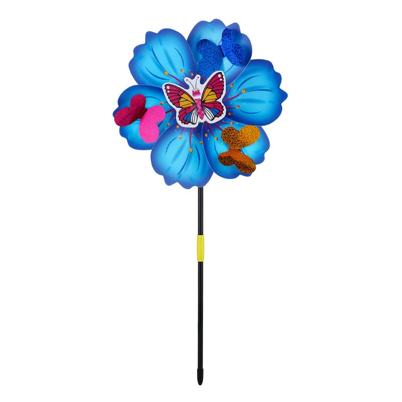 3D Butterfly Flower Windmill Colorful Wind Spinner Garden Yard Decoration Kids Toy Outdoor