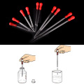 2Pcs Glass Dropper Medicine Pipette Durable Silicone Head Liquid Dropper Burette Transfer Pipette Lab Supplies 9/10/12/15/20 cm