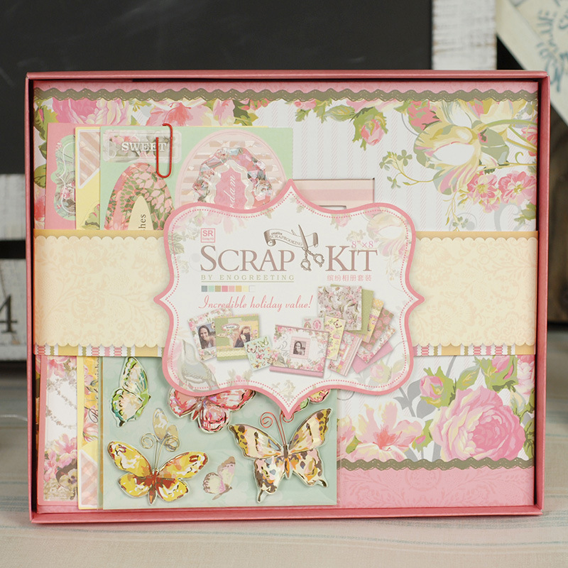 DIY Mini Loose-leaf Album Viscose Photo Album Making Kit classical Scrapbook Album Set Kid Birthday Wedding Scrapbooking Gift