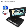 VBESTLIFE Portable DVD Player 110-240V 13.8inch Mini TV Video DVD Player 800*480 270 Degree Rotation Support SVCD VCD CD CD-R/RW