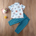 2020 Baby Summer Clothing 2Pcs Toddler Kids Baby Boy Clothes Airplane Short Sleeve Shirt Tops + Pants 2Pcs Set Outfits