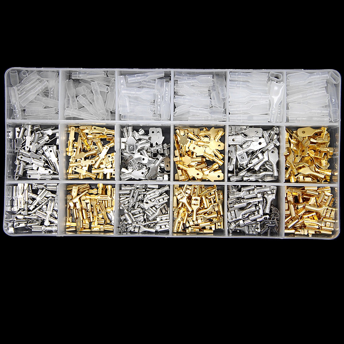 540Pcs 2.8/4.8/6.3mm Female Male Electrical Spade Wire Butt Connectors Lugs Battery Cable Splice Crimp Terminals Kit Assortment