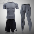 Solid Color Mens Sport Compression Short Sleeve t-Shirt Pants Shorts Fitness Running Sportsman wear Jogging suits