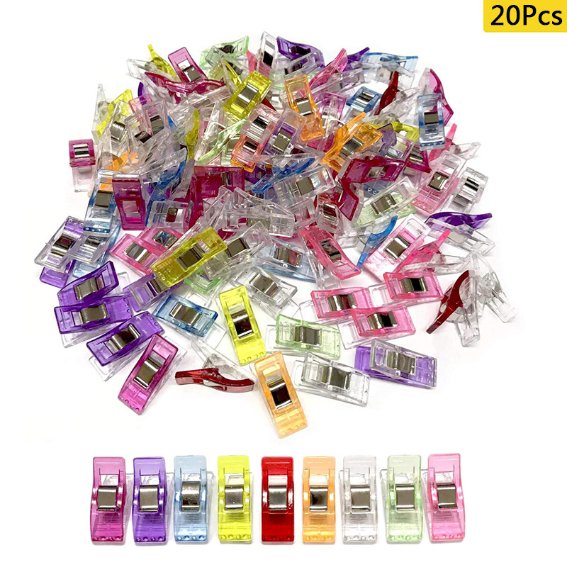 20Pcs Sewing Knitting Garment Clip Plastic Wonder Clothing Clips Holder For DIY Patchwork Fabric Quilting Craft Sewing Knitting