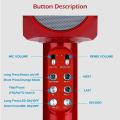 WS1816 Handheld Microphone Wireless Bluetooth Condenser Karaoke Microphone USB Player Mic Speaker For Home KTV PK WS858