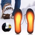 1Pair Cuttable Powered Electric Heated Shoe Insoles Foot Warmer Winter USB Charger Heating Insole For For Outdoor Skiing Hiking