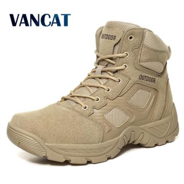 Brand Men Military Boots Quality Special Force Tactical Desert Boots Combat Ankle Boats Army Work Shoes Leather Snow Boots