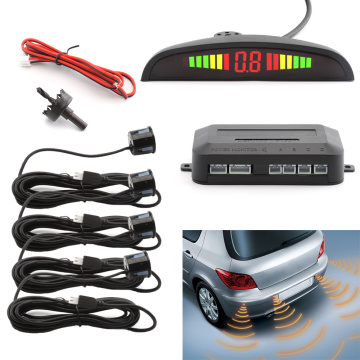 Car Auto Parktronic LED Parking Sensor with 4 Sensors Reverse Backup Car Parking Radar Monitor Detector System Display