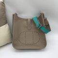 Camel 27cm Leather diagonal bag Eveline large wide shoulder strap leather shoulder bag fashion new H original lychee pattern