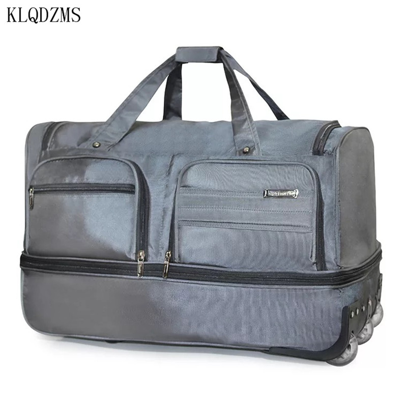 KLQDZMS 20``24`28 Inch Oxford Creative Suitcase Bag Men Travel Box On Wheels Lightweight Trolley Luggage For Men Women