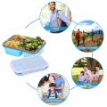 Silicone Collapsible Portable Lunch Box Large Capacity Bowl Lunch Bento Box Microwave Folding Lunchbox Eco-Friendly 1000ML