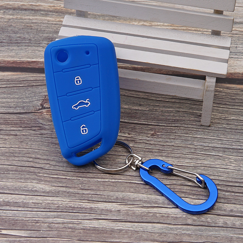 Silicone car key fob cover case set protect skin for JAC S2 S3 S4 S5 S7 R3 Flip Folding remote keychain hang holder Accessories