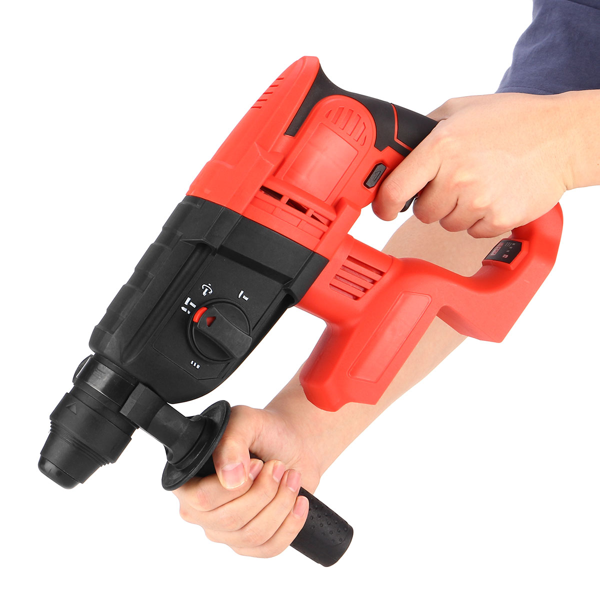 2600W Brushless Cordless Rotary Rechargeable Hammer Drill Electric Demolition Hammer Power Impact Drill for Makita 18V Battery