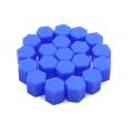 uxcell 20pcs 15mm Rubber Car Wheel Tire Tyre Nut Screw Cover Caps Hub Protector Black Red Blue Purple 7Colors