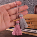 2PCS Multicolor Polyester Cotton Tassels DIY Jewelry Curtain Decorative Accessories Bag Pendant Double Color Craft Tassel Fringe